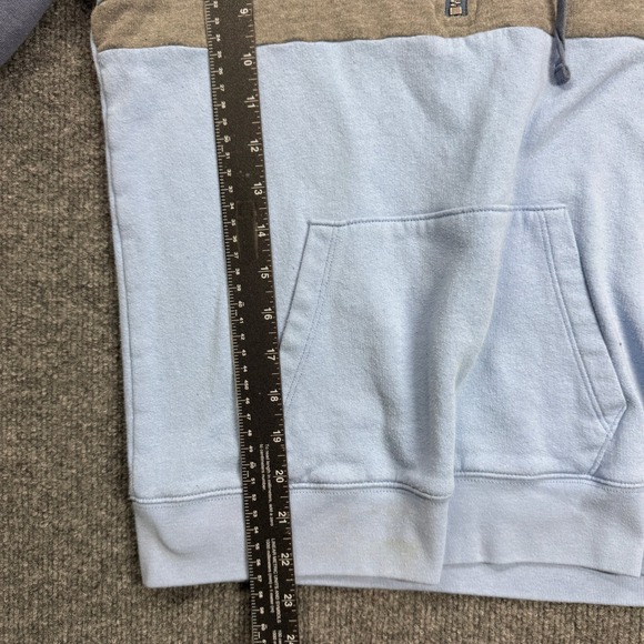 PINK Victoria Secret Quarter Zip Hoodie Womens S Blue Striped Pullover - Picture 5 of 7